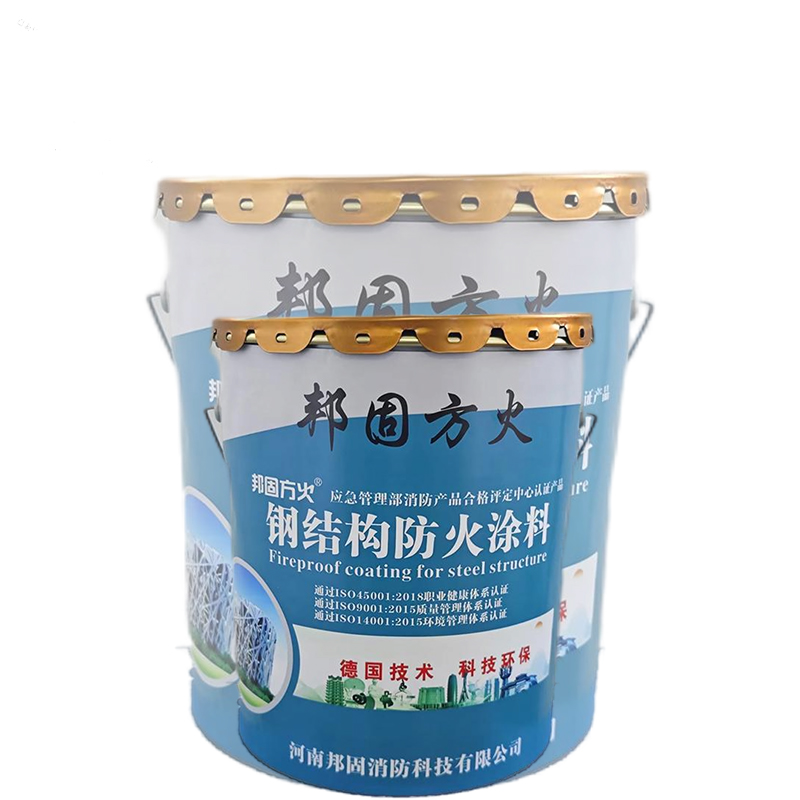 邦固方火 水性超薄型 膨胀型钢结构防火涂料 室内灰色20kg/桶高清大图