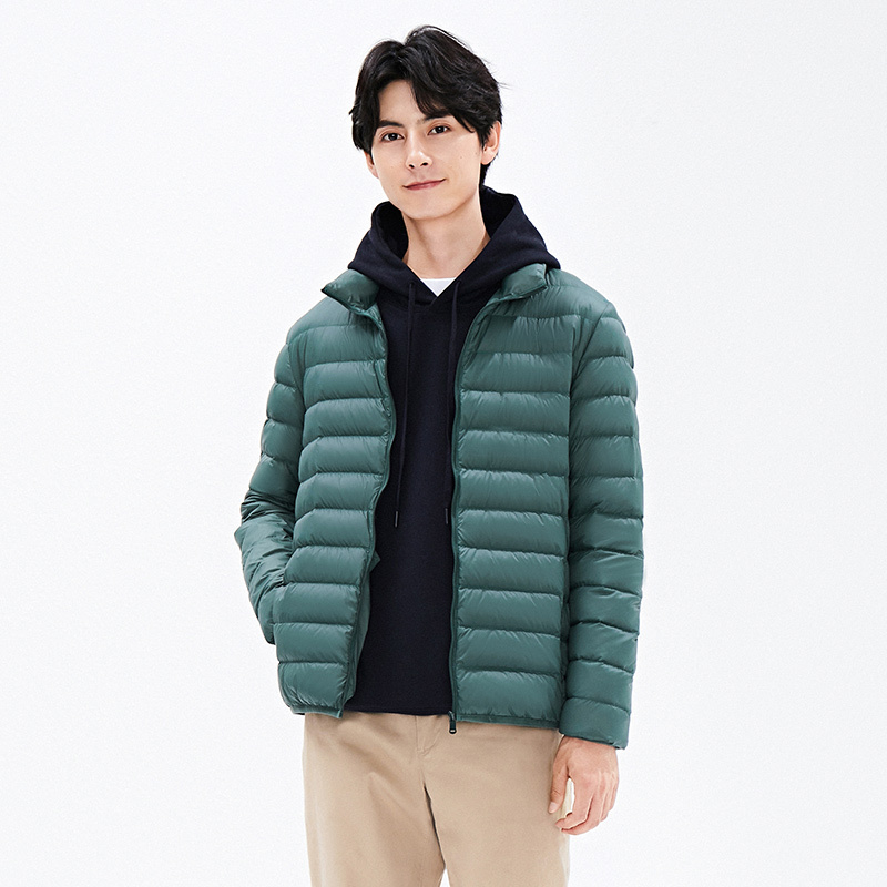 高梵GOLDFARM冬季版潮流时尚立领羽绒服男士轻薄短款修身青年保暖轻羽绒