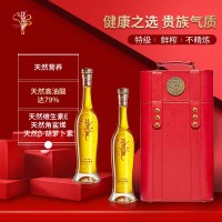 花深里油茶籽油 特级鲜榨山茶油 500ml*2瓶精美红色皮盒月子油食用油