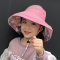 儿童遮阳帽大帽檐渔夫帽小孩鱼夫防晒双面帽子宝宝女童夏季太阳帽 YC(3到8岁)儿童双面藏青盆帽图案 均码(关注店铺送防风