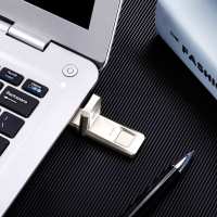 爱国者(aigo)U90指纹加密金属u盘 32GB 车载优盘手机电脑两用高速正品创意定制u盘