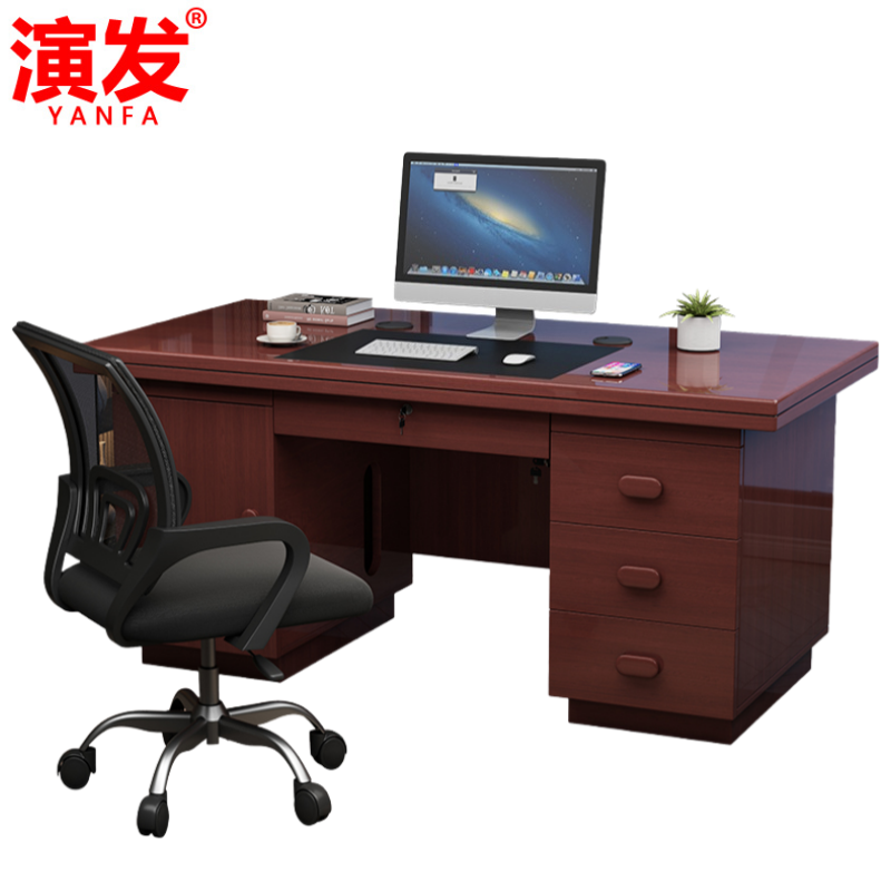 演发单人电脑桌椅高清大图