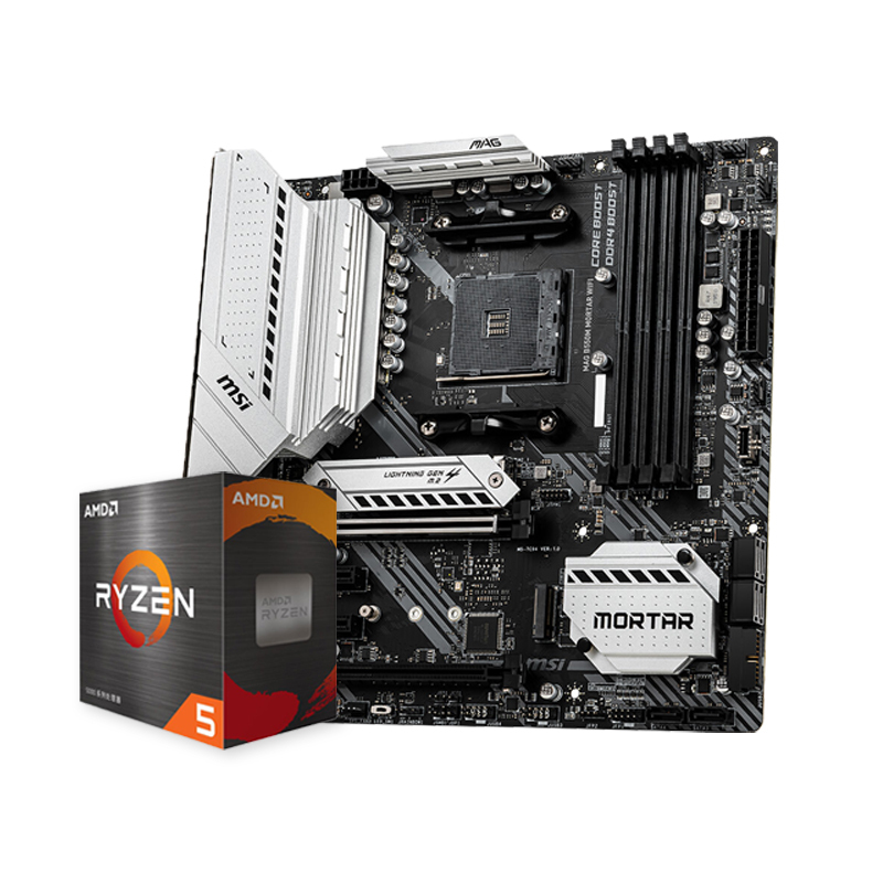 微星msimagb550mmortarwifi迫击炮电脑主板搭amd5600x处理器r5主板cp