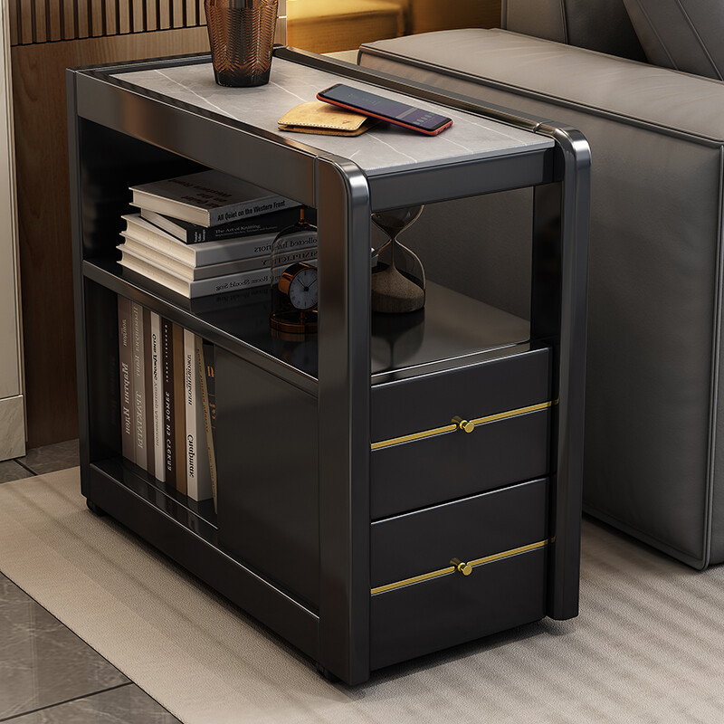 青木川 简约现代实木边几沙发边柜可移动小茶几客厅小户型侧边柜角几茶台置物架茶水柜茶吧机方几高清大图