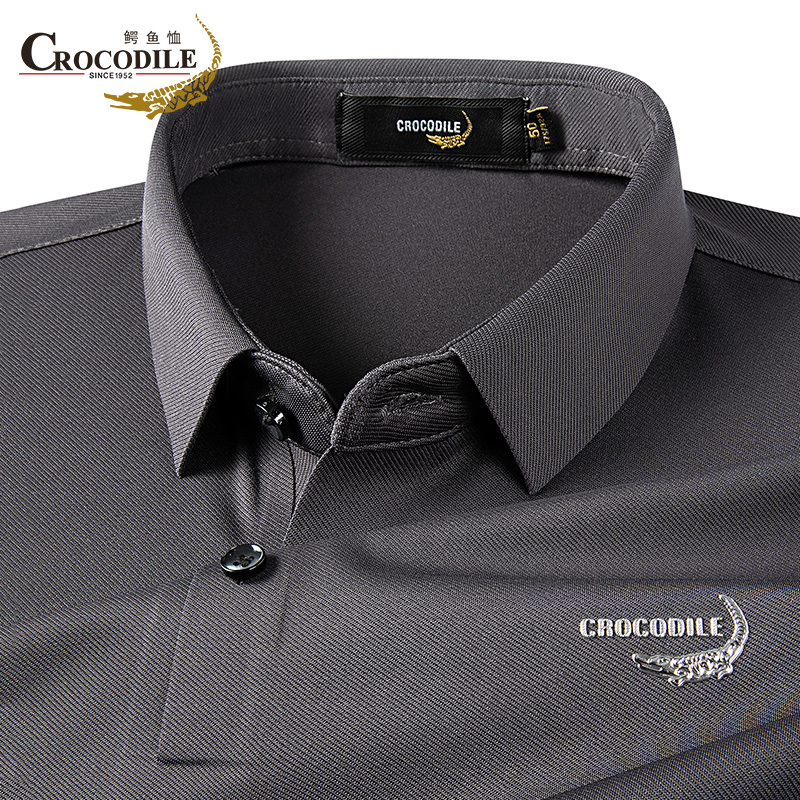 鳄鱼恤crocodile男士polo衫翻领长袖t恤爸爸父亲上衣