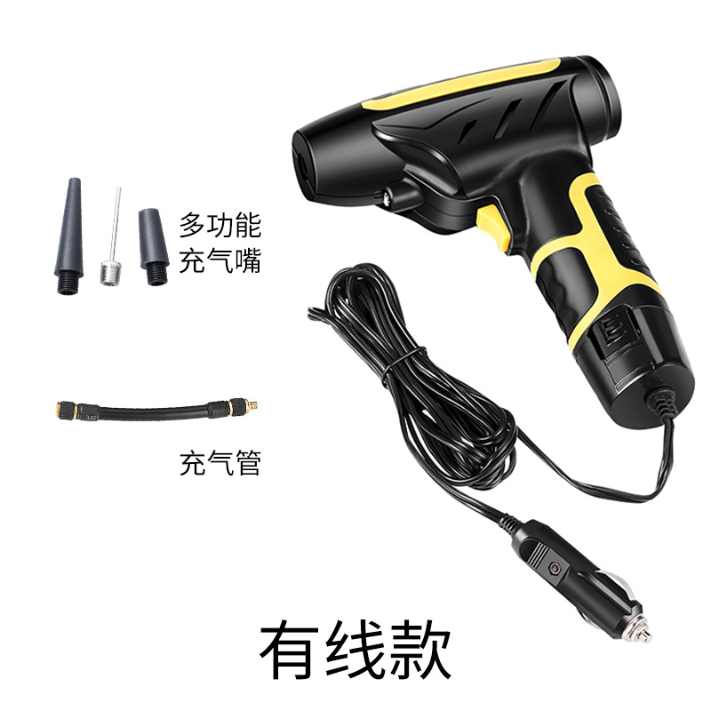 (有线充气泵)ZHUAX无线充电车载充气泵便携式多功能车用加气泵电动小轿车轮胎手持式打气泵