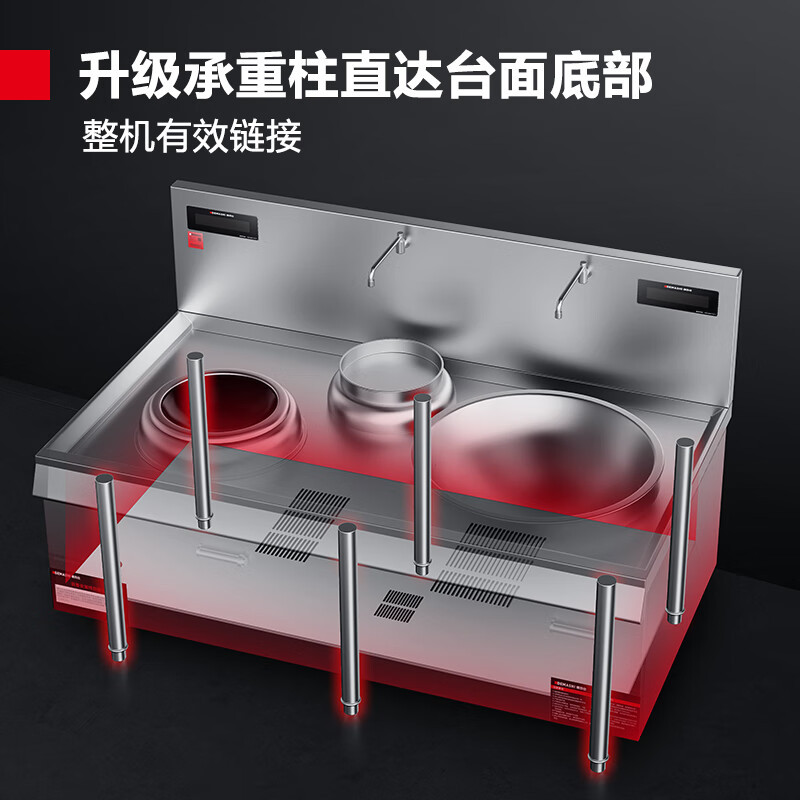 德玛仕(DEMASHI)大功率商用电磁炉大锅灶20KW学校单位食堂厨房HW-DXC1520-01(304材质)380V