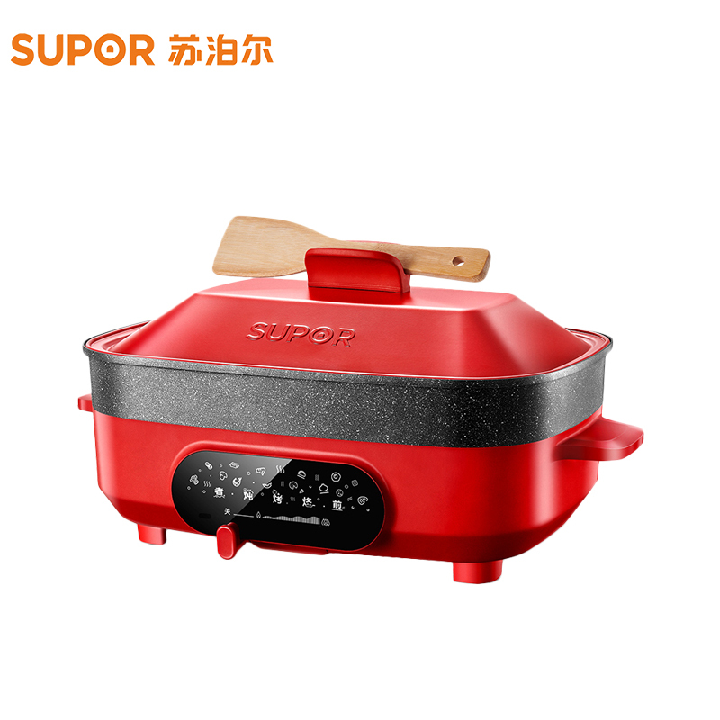苏泊尔(SUPOR)多用途锅电烧烤锅电火锅家用电蒸锅电饼铛煎烤机85MM加深多功能家用料理锅网红锅3424D808