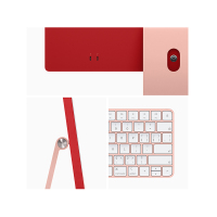 2021新款 Apple iMac 24英寸 4.5K屏 新款八核M1芯片 (7核图形处理器) 8GB 256GB SSD 一体式电脑主机 粉色 MJVA3 一体机电脑