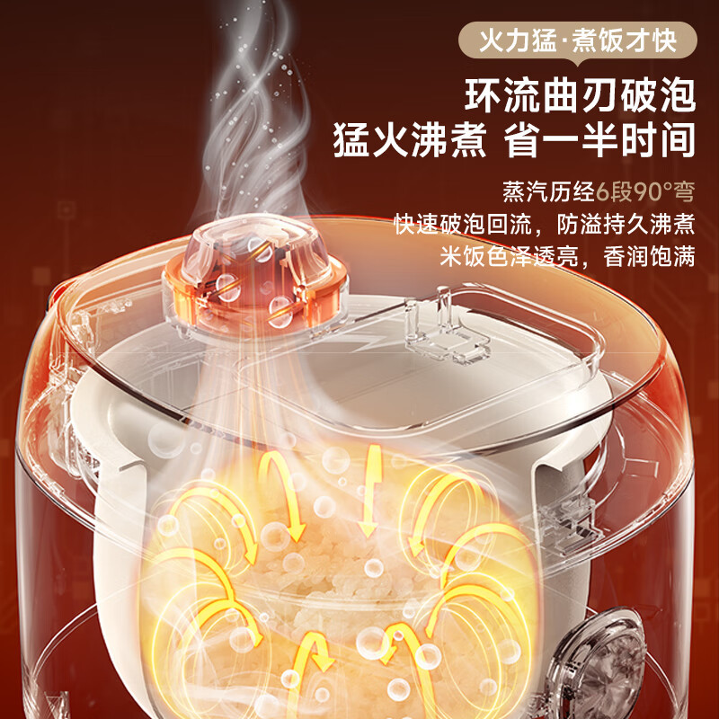 小熊(Bear)电饭煲 电饭锅 4L陶瓷油快煮 智能大火力防溢预约多功能3-8人米饭锅DFB-B40Z9高清大图