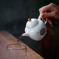 苏氏陶瓷 SUSHI CERAMICS 中国白旅行茶具套装羊脂玉便携式功夫茶具