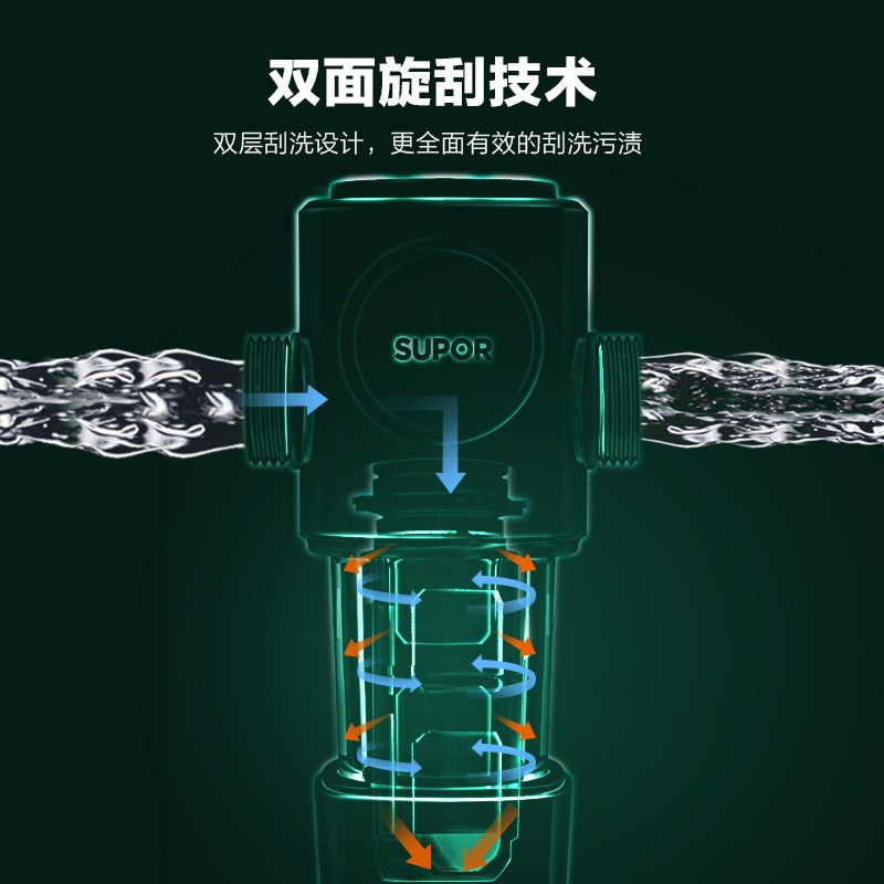 苏泊尔(SUPOR)QD506前置过滤器家用反冲洗自来水大流量全屋中央净水器WIFI智控多重精滤出水直饮