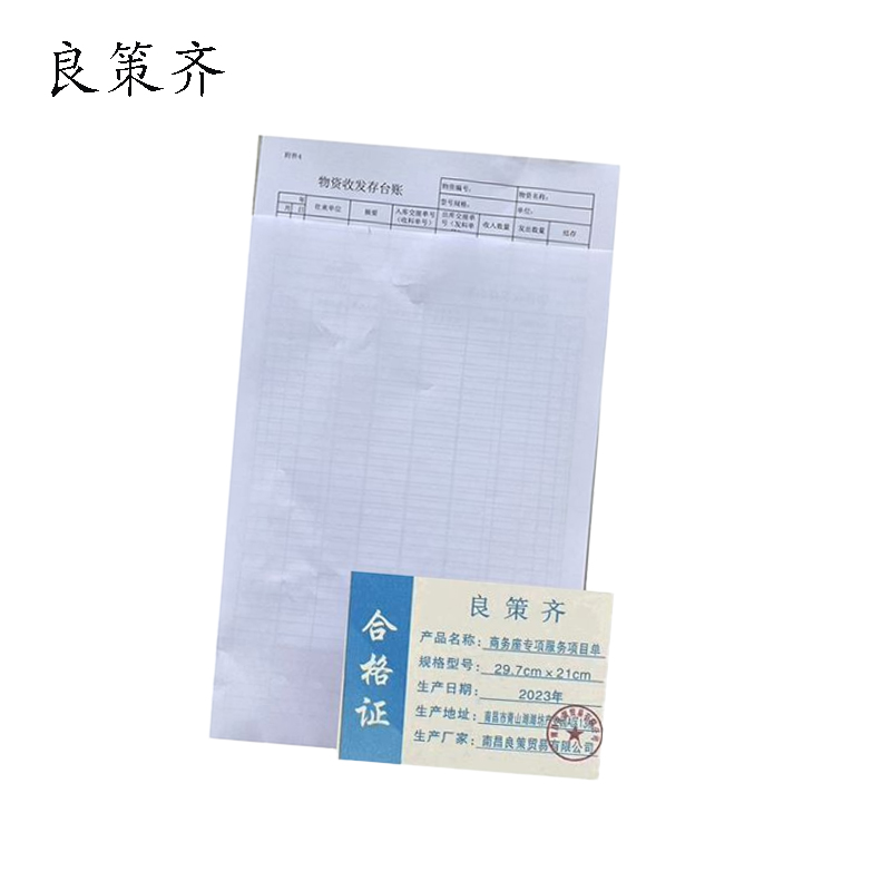 良策齐本册商务座专项服务项目单纸质29.7cm×21cm 张高清大图