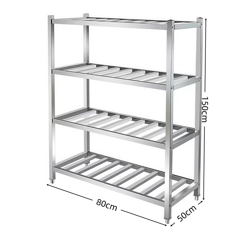 怡卓欧不锈钢置物架四层高清大图