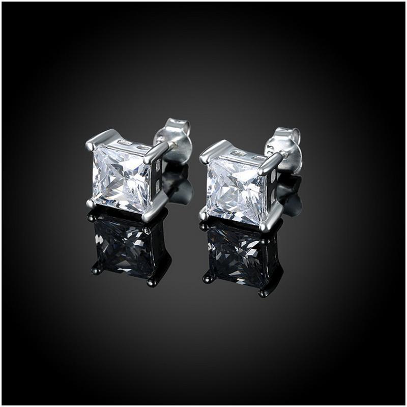 E065Silver Earrings 925纯银耳环日韩耳钉女气质百搭简约防过敏送女朋友七夕情人节礼物