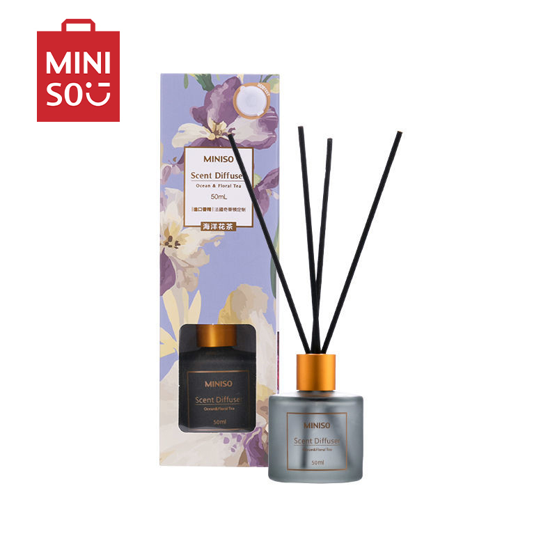 名创优品(miniso) 净化空气清新剂无火香薰精油家用卧室室内[海洋花茶100mL 酒店香]