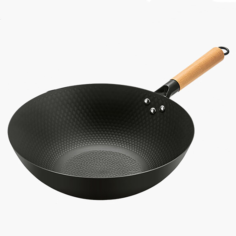 美厨炒锅精铁氮化槌纹炒锅炒菜锅32cm不粘炒锅MCC8786