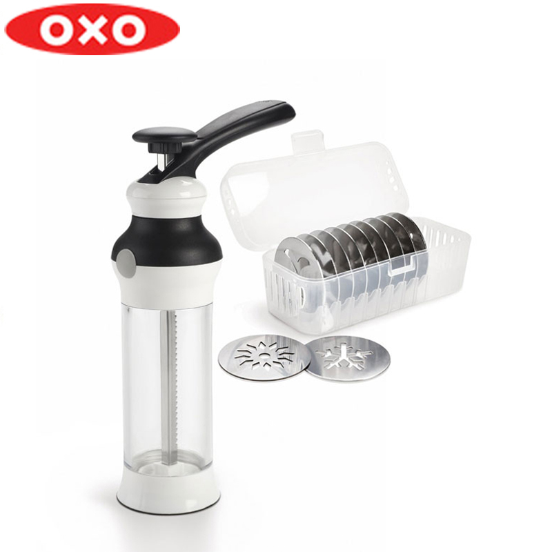 奥秀 oxo饼干机厨房烘焙工具花式曲奇枪曲奇饼干机带12饼干模高清大图