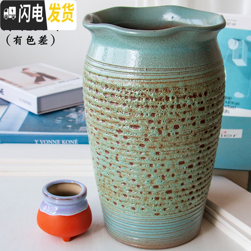 三维工匠多肉花盆透气多肉植物紫砂兰花庭院月季陶瓷特大陶罐法师花盆 ZSHP1670 特大花盆容器高清大图