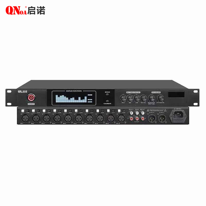 启诺 智能话筒音频管理器 10进2出音频处理器 QN-MX1002 台高清大图