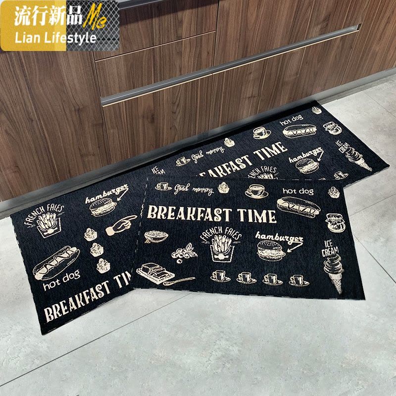 厨房地垫吸水吸油长条防滑耐脏家用进地垫垫卧室口脚垫 三维工匠地毯图片