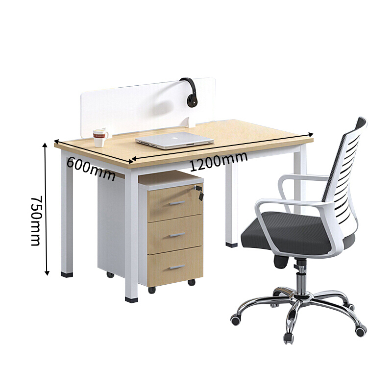 欧宝美屏风办公桌职员桌办公桌组合简易钢架桌电脑桌现代简约书桌