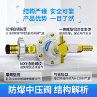 家韵(jiayun) 液化气防爆中压阀猛火灶专用煤气罐可调阀门高压阀燃气减压阀商用