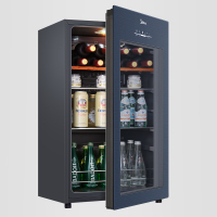 美的(Midea)96升 家用恒温红酒柜冰吧冷藏雪茄酒柜玻璃冰柜 JC-96GEMA
