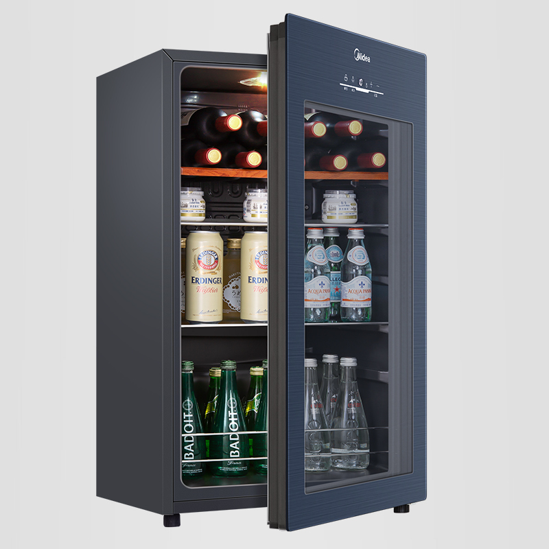 美的(Midea)96升 家用恒温红酒柜冰吧冷藏雪茄酒柜玻璃冰柜 JC-96GEMA