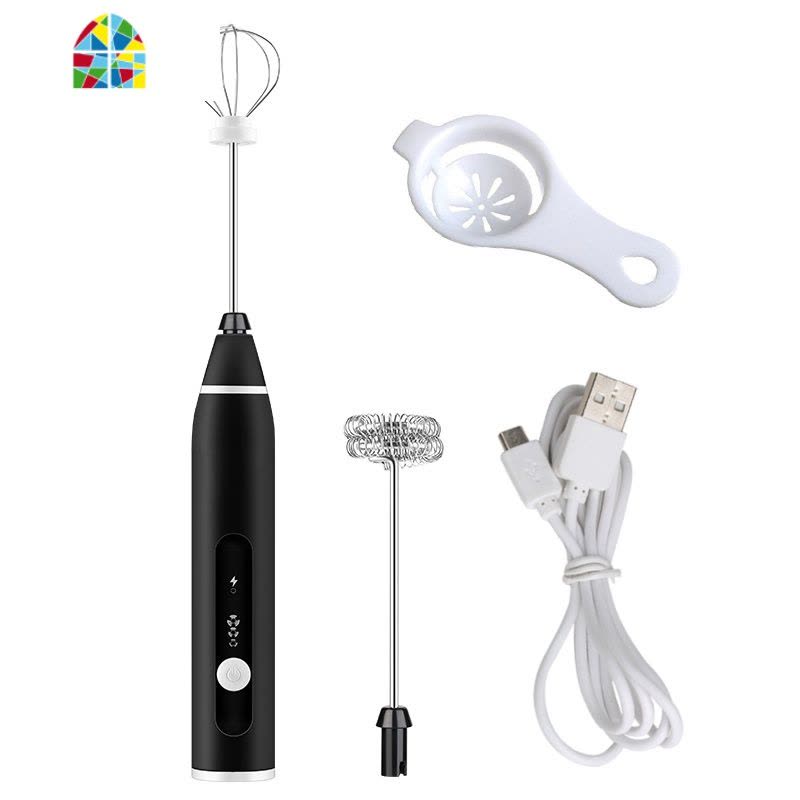 打蛋器无线充电USB电动家用小型自动手持奶油打发机烘焙工具 FENGHOU 白色+刷子刮刀图片