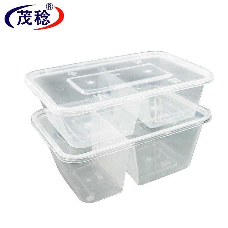 茂稔 快餐盒 一次性餐盒 单独打包盒 两格/箱图片