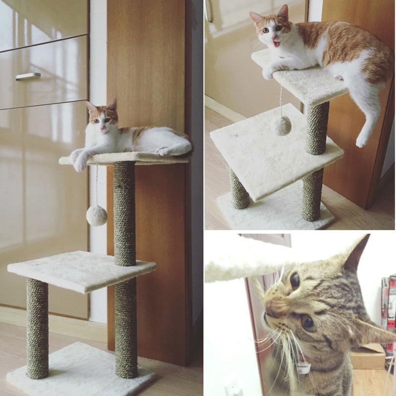三层猫爬架 猫抓板猫玩具 猫跳台猫树猫窝 宠物用品 猫玩具(请先与客服确认再)