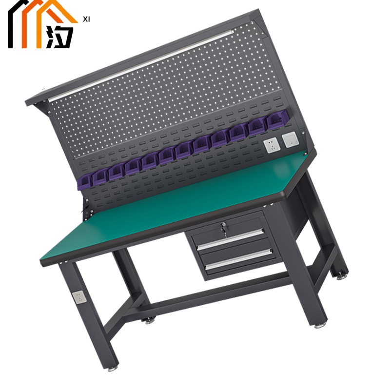 汐重型钳工操作台 工具桌120cm张高清大图