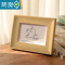 敬平欧式创意小相框摆台挂墙6 7 8 10寸5七寸六 A4洗照片做成相框摆件 柚木色 8寸摆台[15.2*20.3cm]