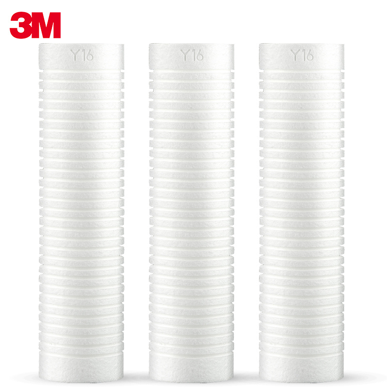 3M 前置预过滤Y16 PP棉滤芯套装(三支装) 家用厨下式直饮机净水器净水机前置PP棉滤芯高清大图
