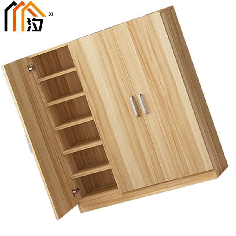 汐木质鞋柜三门个高清大图