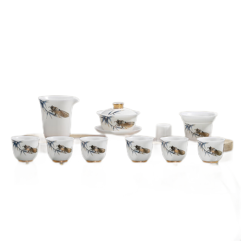 MULTIPOTENT整套茶具送礼精品白瓷套组羊脂玉冰种功夫茶具套装11头高清大图