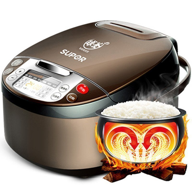 苏泊尔(SUPOR) 球釜电饭煲 CFXB40FC835-75 4L容量 智能预约功能 三维立体加热陶晶不粘内胆定时预约
