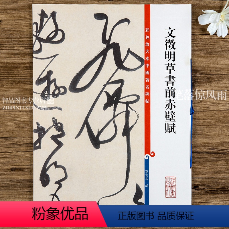 [正版]文徵明草书前赤壁赋 第九集彩色放大本中国碑帖 繁体旁注草书法帖毛笔书法字帖 孙宝文编 上海辞书出版社高清大图