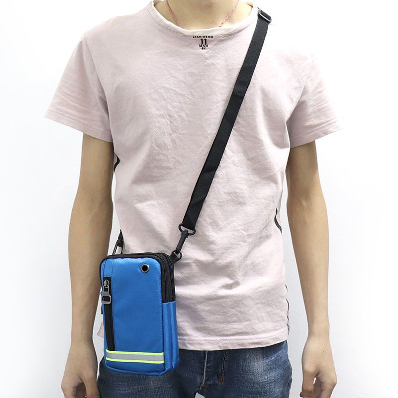 南极人新款65寸手机腰包男士多功能竖款单肩斜挎手机袋腰间挂包