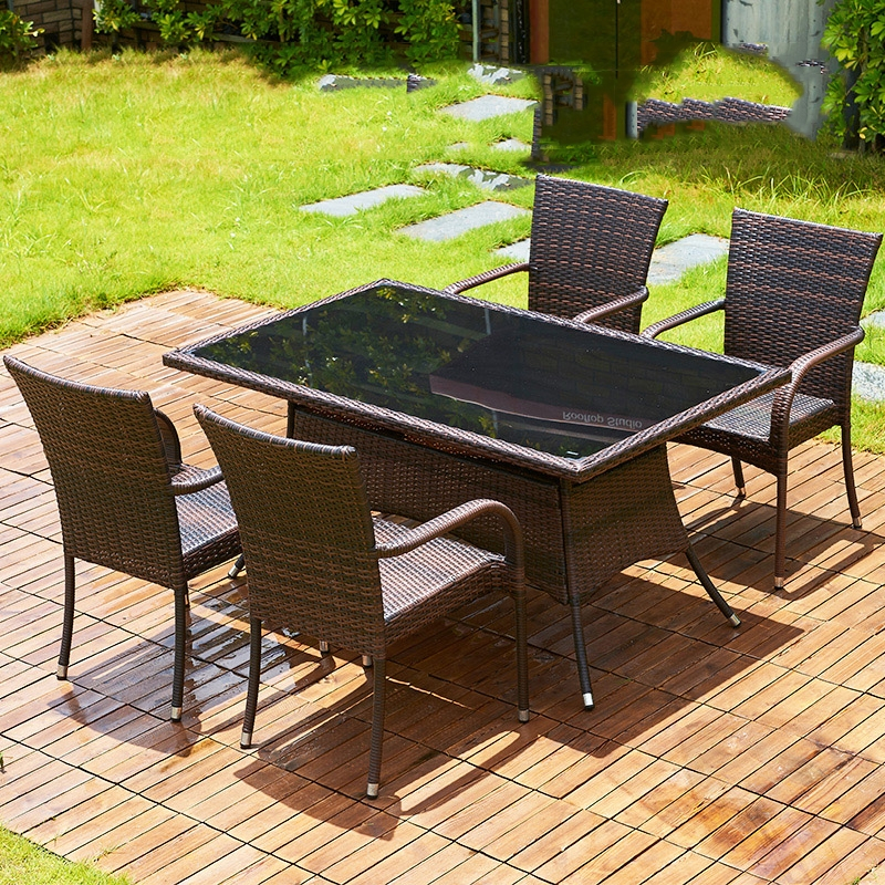 风行户外(fengxinghuwai)便携桌椅床带伞露天椅茶几编藤三件套(r6j)