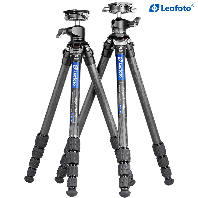徕图Leofoto LS-225C+LH25R套装 微单数码相机摄影碳纤三脚架 轻巧紧凑便携