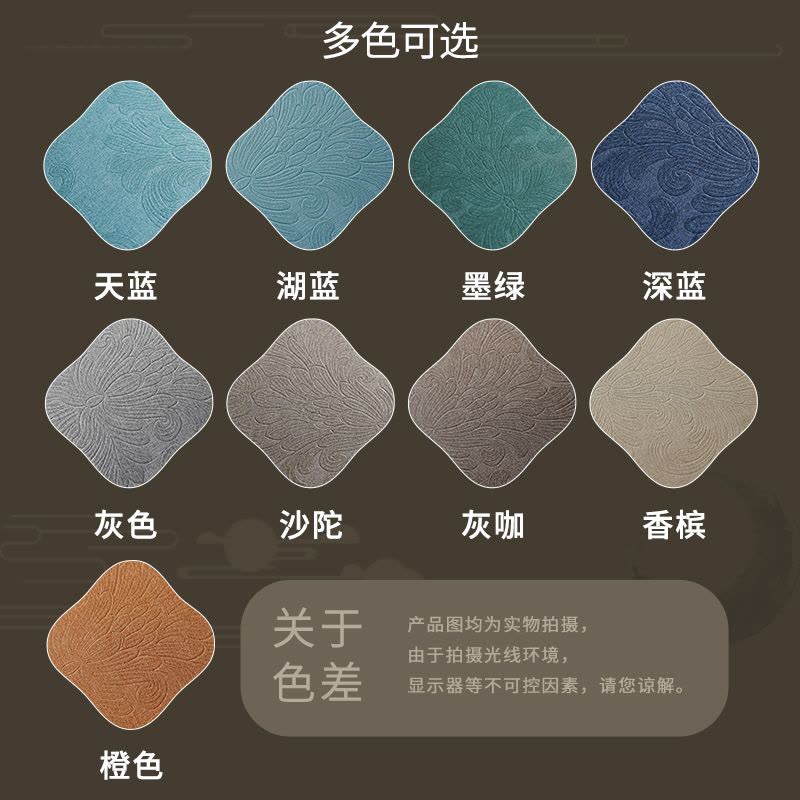 添福运 新中式遮光窗帘简约现代挂钩窗帘加厚打孔窗帘飘窗客厅帘子遮阳布纯色古典风卧室挂钩窗帘落地窗窗帘可定制图片