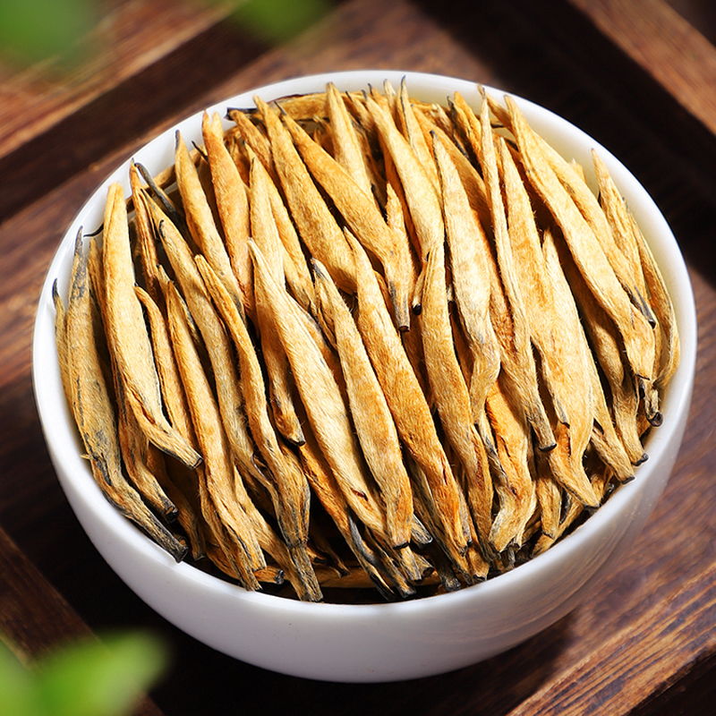 2024新茶特级滇红茶叶大金针正宗云南凤庆滇红金芽红茶叶罐装500g