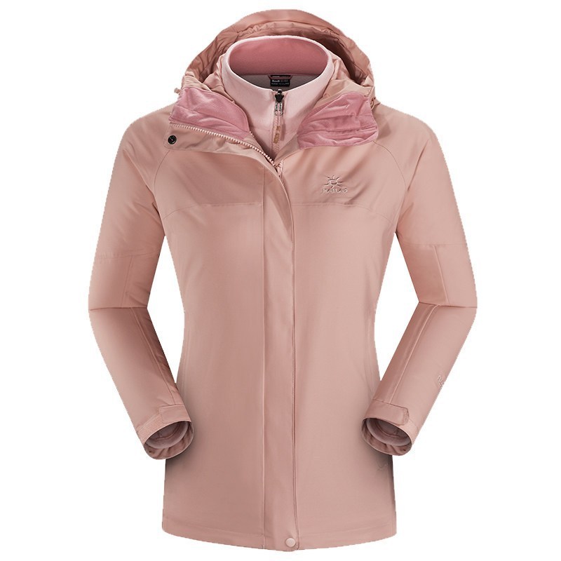 凯乐石kailas女士冲锋衣户外运动女款连帽三合一冲锋衣