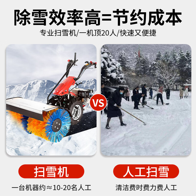 亚伯兰YBL-15QP全齿轮抛雪机扫雪机扫雪车工厂厂区除雪机物业小区市政环卫除雪车市政道路清雪机 配抛雪高清大图