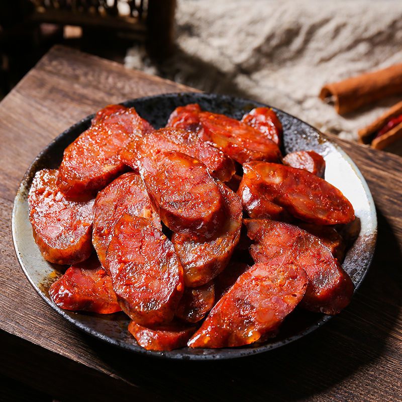 四川正宗麻辣川味香肠500克1500克柴火手工烟熏肠腊肠风干香肠腊肉土