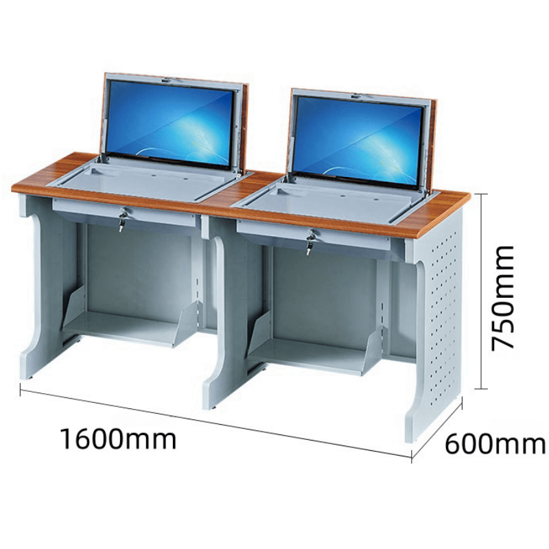 豫龙都电脑桌外置双人张高清大图