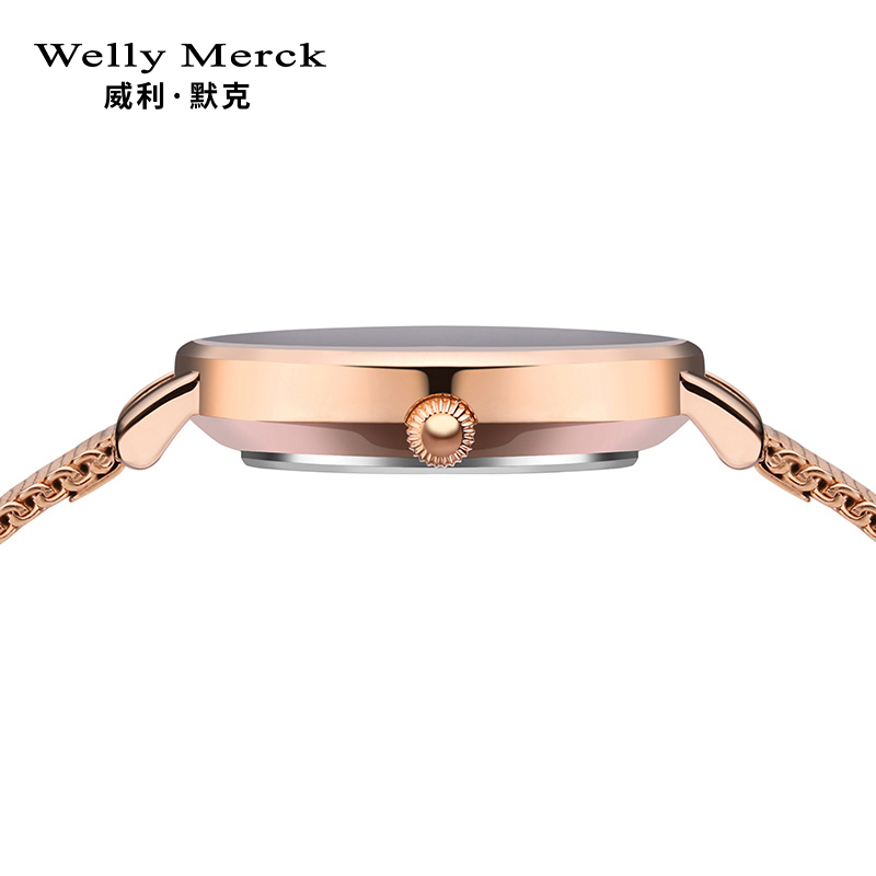 welly merck 威利默克女生手表时尚防水新款腕表女士正品石英学生女表WM015L高清大图