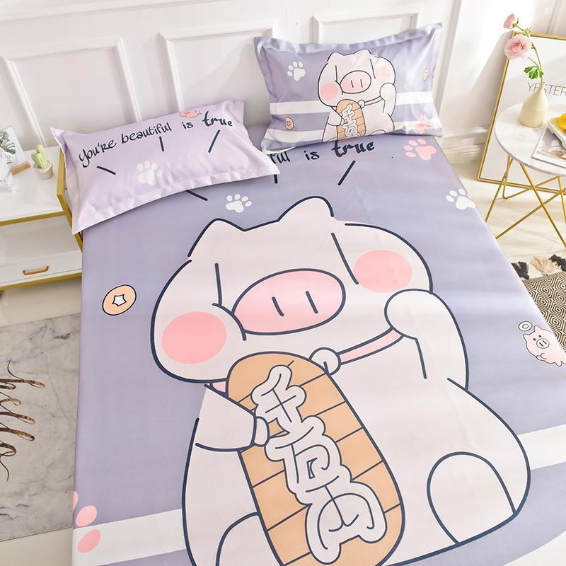 美帮汇冰丝席凉席夏季可水洗折叠空调席软席子床笠款三件套1.5米1.8m床高清大图